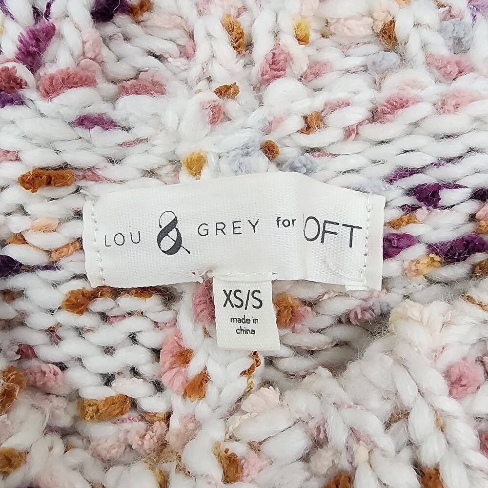 Lou & Grey Sweater Womens XS S Confetti Speckled Yarn Wool Oversized Knit Top - Picture 3 of 16